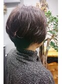 無造作ふんわりパーマ大人ショート