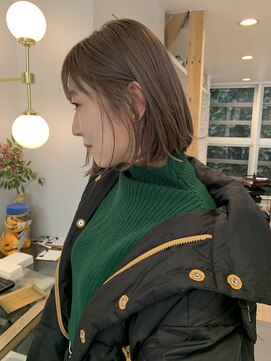 シキ 渋谷(siki) 【siki】くすみベージュボブ(原宿/表参道)