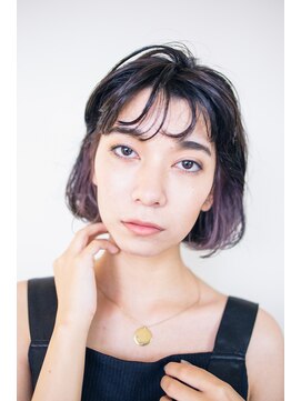 ピズム(PISM) 耳かけワンレンニュアンスボブ/アッシュブラック