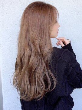 オウル(Owll) 【Owll】大人ふんわりカール 透明感ベージュロングスタイル