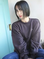 バース(BIRTH) 天神【BIRTH】透けバングぶつ切りボブ×くすみブルー 4