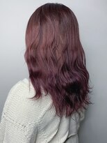 モルニ(MORNI) ラベンダーカラー_マロンベージュ Aラインボブ かきあげ