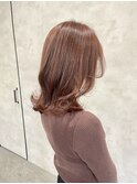 ラフミディアム×上品ピンクベージュ♪