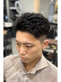 アップバングパーマ y