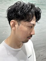 ヨシザワインク プレミアム 横浜 桜木町店(YOSHIZAWA Inc. PREMIUM)&nbsp;【お客様スタイル】強ねビジネスパーマアップバングツーブロック