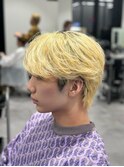 韓国ヘアカルマパーマカルマバングセンターパート黒髪ウルフ