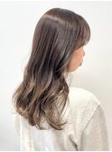 透明感カラー/グレージュカラー/セミロング
