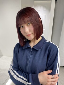 ゼスト 八王子店(ZEST) ワインレッド/レッドカラー/ブリーチなしダブル/永尾しおり