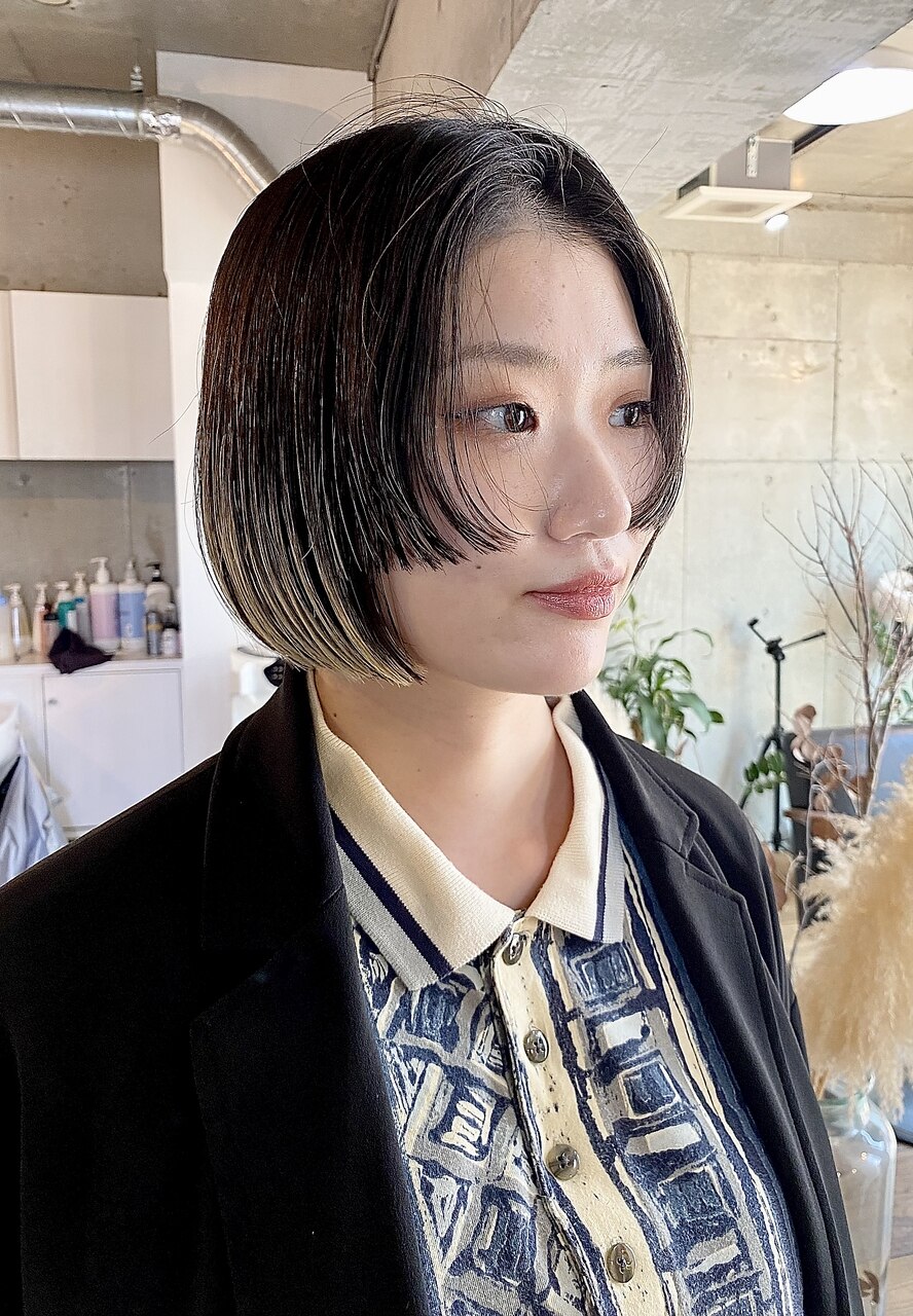 20代30代40代☆ルーツカラー☆大人ボブ☆コンパクトボブ：L244976424