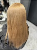 大人かわいい小顔ハイライトカラー森ガール風ロング
