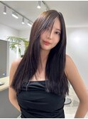 桑名ロングレイヤーカットハッシュカット透明感カラー重めロング