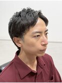 メンズパーマ/カジュアル/ツーブロ/アップバングツイスパ