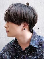 エルマーク 堺東(L-MARK)&nbsp;黒髪マッシュナチュラルマッシュメンズヘア韓国ツーブロック