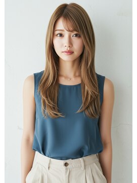 ライフイズ プレジャー 磐田中泉店(Life is… PLEASURE) #磐田　レイヤー×ブリーチ1回サンドベージュ