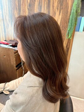 ロングレイヤー/ショコラブラウン/艶髪