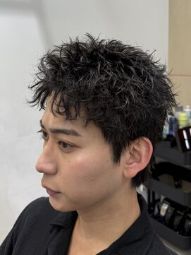 フィフス 渋谷(fifth) 渋谷ルーズショートスパイキーパーマ短髪アップバング2wayメンズ