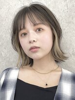 サンクマーケット 渋谷(cinq MARKET)&nbsp;渋谷インナーカラータッセルボブ切りっぱなしボブケアブリーチ◆