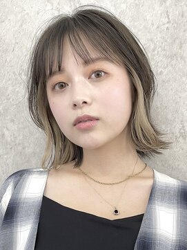 サンクマーケット 渋谷(cinq MARKET) 渋谷インナーカラータッセルボブ切りっぱなしボブケアブリーチ◆