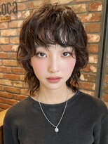 ボコカ(bococa) ミディアムレイヤーパーマウルフ