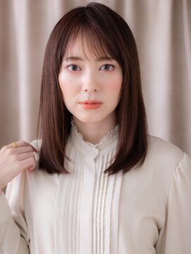 カバーヘア ブリス 戸田公園西口店(COVER HAIR bliss) 美髪ダークブラウン大人美人セミロングレイヤー320Z戸田公園30代