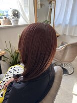 キンヘアストア(KIN hair store) 顔まわりレイヤー×チェリーブラウン!