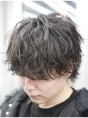 シャドウパーマツイストスパイラル波巻きシャドウサーフカール