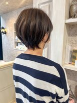 キャアリー(Caary)&nbsp;福山美容室Caary髪質改善ショートボブ白髪ぼかしハイライト40代