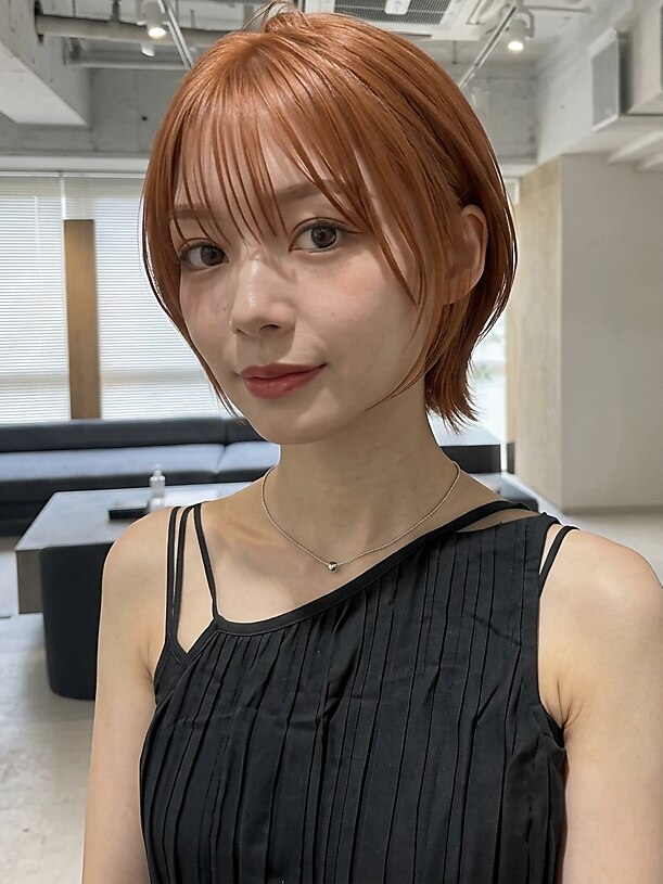 MALIBU マリブ　レイヤーショート　オレンジ系ライトブラウン 2026年秋】ショート オレンジブラウンの髪型・ヘアアレンジ｜人気順