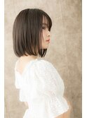 黒髪ダークアッシュ小顔前下がりぷつっとボブZ上尾20代30代40代
