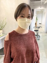 フォト 新宿(foto) グレーベージュ前髪パーマレイヤーカットダブルカラー髪質改善