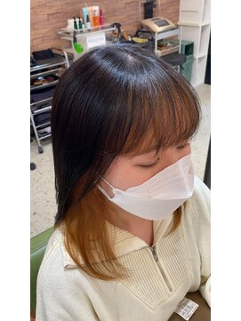 ヘアーメイク マーズ 売布店(Hair Make Mars) 黒髪×インナーゴールド