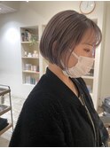 【CROP】ハイトーングレージュ×ショート×ケアブリーチ