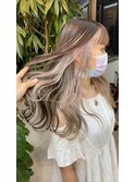 インナーカラー ホワイトベージュ