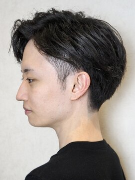 ヨシザワインク プレミアム 横浜 桜木町店(YOSHIZAWA Inc. PREMIUM) メンズ耳掛けツーブロックアップバングツイストスパイラルパーマ