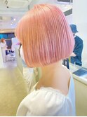 ピンクベージュ/ペールピンクミニボブ