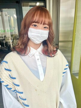 ガルボ ヘアー(garbo hair) ハイトーン裾カラーデザインカラー10代20代