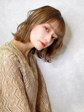リープアルケー ヘアアンドヘッドスパ 錦糸町北口店(leap arche Hair&head spa) インナーグレージュ/マチルダボブ/前髪/ピンクベージュ/錦糸町