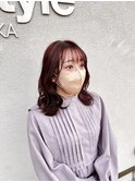 ミディアム×ピンクラベンダー×美髪
