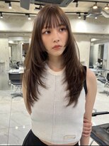 サイン 表参道(SIGN) 韓国ヘアグレージュカラーブリーチ無し髪質改善イヤリングカラー