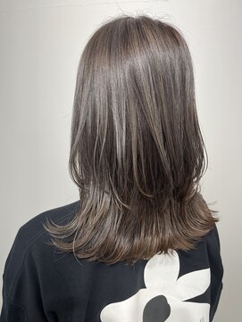 ヘアーアンドビューティーザ エフ(Hair Beauty the F) ハイライト＿透け感カラー＿グレージュ＿髪質改善カラー