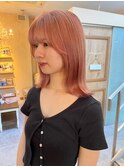 ピンクベージュ/ボブ