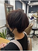 ニュアンスパーマ30代/40代/50代（田村良平）/ショートボブ/小顔