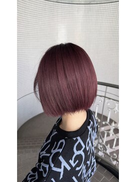 アローズ 久留米店(arose) タッセルボブ×ブリーチレッド