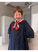 ナチュラルお洒落ベリショ×オン眉×ハイトーン/茅ヶ崎