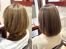 【年齢を理由にしない】[髪質改善/白髪ぼかし/ショート/ハイライト/中野]