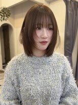 ヘアーアイスカルテット(HAIR ICI QUARTET)&nbsp;20代30代◎ボブレイヤー×ベージュ春色透明感×小顔