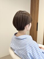 エンス 銀座(Ence)&nbsp;ブリーチなし/スモーキーカラー/髪質改善/グレーブラウン/前髪