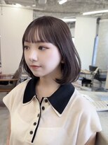 ガーランドウメダ(Garland umeda)&nbsp;ブラウンカラー、ボブ、前髪カット　担当　垣内　6912
