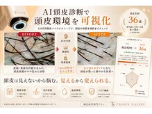 TRANS SALON 吉祥寺　白髪染め/白髪ぼかし/AI頭皮診断の雰囲気（1200万画素マイクロスコープにより3つのAIが頭皮を多角的に分析）