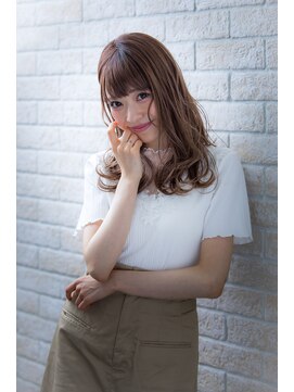 ヘアーアートシフォン 池袋西口店(Hair art chiffon) デザインカラー丸みショート無造作カールボブディイルミナカラー